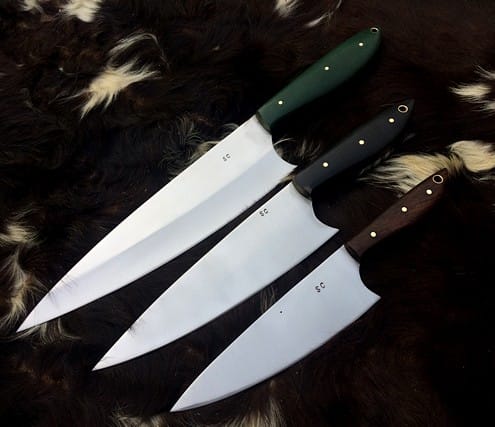 Handmade Spring Steel Kitchen Chef Knives Set Of 3